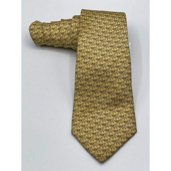 Salvatore Ferragamo Other - SALVATORE FERRAGAMO Men's 100% Silk Yellow Gold Butterfly Necktie ITALY